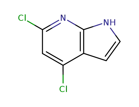 Molecular Structure of 5912-18-5 (1H-Pyrrolo[2,3-b]pyridine, 4,6-dichloro-)