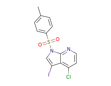 Molecular Structure of 869335-20-6 (N-Tosyl-4-chloro-3-iodo-7-azaindole)