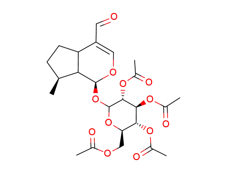 Acetic acid (3R,4S,5R,6R)-4,5-diacetoxy-6-acetoxymethyl-2-((1S,7S)-4-formyl-7-methyl-1,4a,5,6,7,7a-hexahydro-cyclopenta[c]pyran-1-yloxy)-tetrahydro-pyran-3-yl ester