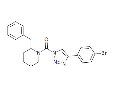 (2-benzylpiperidin-1-yl)(4-(4-bromophenyl)-1H-1,2,3-triazol-1-yl)methanone