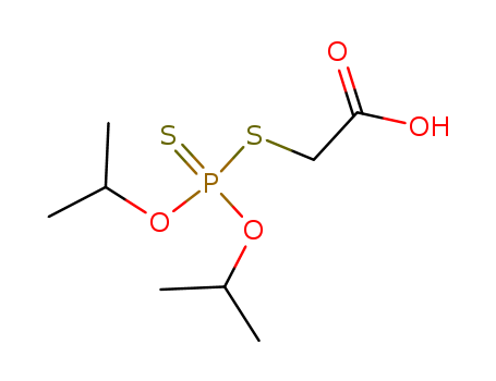 Molecular Structure of 69923-44-0 (Acetic acid, [[bis(1-methylethoxy)phosphinothioyl]thio]-)