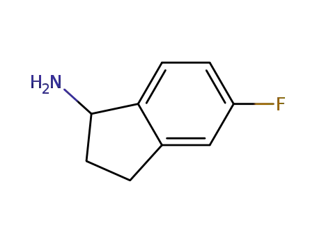 Molecular Structure of 148960-39-8 (1H-Inden-1-amine,5-fluoro-2,3-dihydro-,(-)-(9CI))