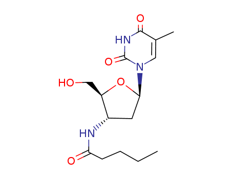 132149-32-7,Thymidine, 3-deoxy-3-((1-oxopentyl)amino)-,