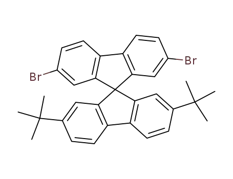 Molecular Structure of 439791-57-8 (2,7-dibroMo-2',7'-di-tert-butyl-9,9'-spirobi[fluorene])