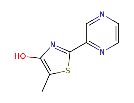 Molecular Structure of 338409-28-2 (5-METHYL-2-(2-PYRAZINYL)-1,3-THIAZOL-4-OL)