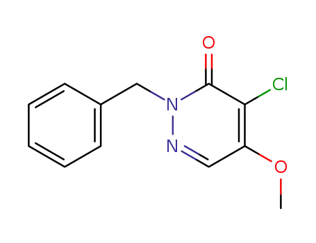 Molecular Structure of 40890-47-9 (2-BENZYL-4-CHLORO-5-METHOXY-3(2H)-PYRIDAZINONE)