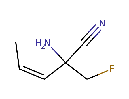 Molecular Structure of 82006-67-5 (3-Pentenenitrile, 2-amino-2-(fluoromethyl)-, (Z)-)