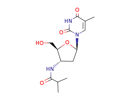 Molecular Structure of 132149-31-6 (3-Isobutyrylamino-3-deoxythymidine)