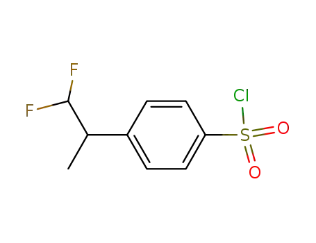Molecular Structure of 883146-12-1 (4-(1,1-Difluoropropan-2-yl)benzene-1-sulfonyl chloride)