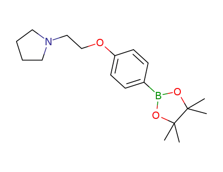 Molecular Structure of 656257-46-4 (1-(2-[4-(4,4,5,5-TETRAMETHYL-[1,3,2]DIOXABOROLAN-2-YL)-PHENOXY]-ETHYL)-PYRROLIDINE)
