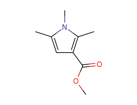 Molecular Structure of 14186-50-6 (Methyl 1,2,5-trimethyl-1H-pyrrole-3-carboxylate)