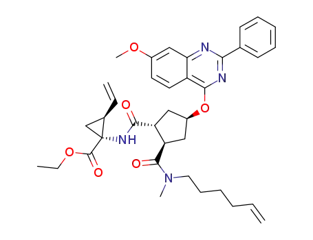 (1R,2S)-ethyl 1-((1R,2R,4R)-2-(hex-5-enyl(methyl)carbamoyl)-4-(7-methoxy-2-phenylquinazolin-4-yloxy)cyclopentanecarboxamido)-2-vinylcyclopropanecarboxylate