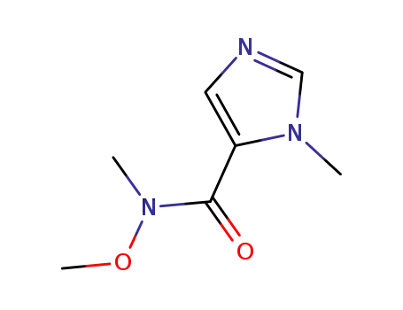 Molecular Structure of 592554-79-5 (1H-Imidazole-5-carboxamide, N-methoxy-N,1-dimethyl-)