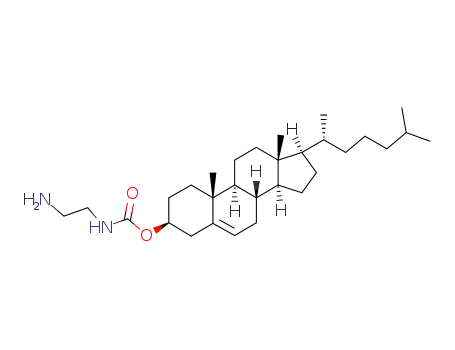 Molecular Structure of 123628-75-1 (3β-cholest-5-en-3-yl N-(2-aminoethyl)carbamate)