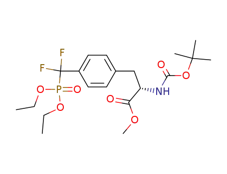 Molecular Structure of 156017-43-5 (METHYL-N-BOC-4[(DIETHOXY-PHOSPHORYL)-DIFLUORO]METHYL PHENYLALANINE)