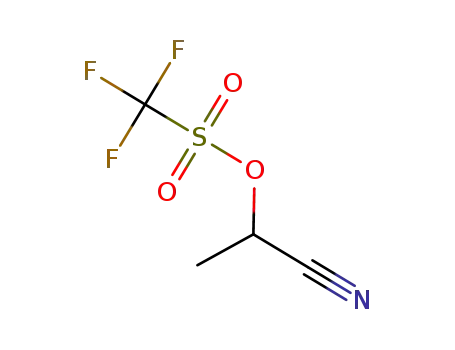Molecular Structure of 1403873-31-3 (1-cyanoethyl trifluoromethanesulfonate)