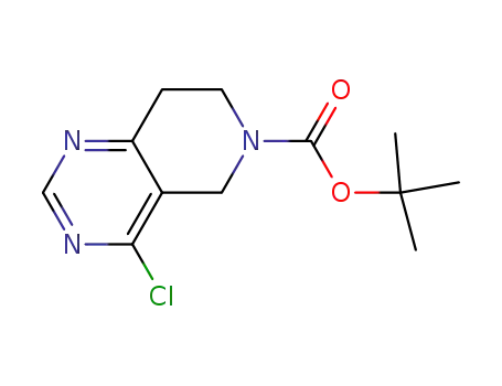Molecular Structure of 1056934-87-2 (TERT-BUTYL 4-CHLORO-7,8-DIHYDROPYRIDO[4,3-D]PYRIMIDINE-6(5H)-CARBOXYLATE)