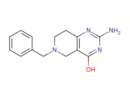 Molecular Structure of 1029-52-3 (2-AMINO-5,6,7,8-TETRAHYDRO-6-(PHENYLMETHYL)PYRIDO[4,3-D]PYRIMIDIN-4(3H)-ONE)