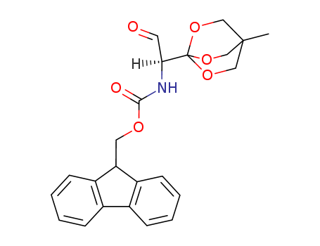 Molecular Structure of 143739-21-3 (Carbamic acid,
[1-(4-methyl-2,6,7-trioxabicyclo[2.2.2]oct-1-yl)-2-oxoethyl]-,
9H-fluoren-9-ylmethyl ester, (S)-)