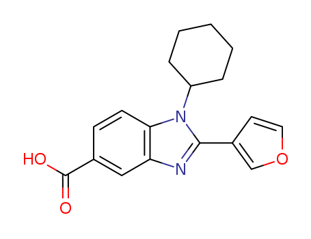 1H-Benzimidazole-5-carboxylicacid, 1-cyclohexyl-2-(3-furanyl)-