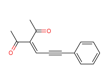 Molecular Structure of 67082-95-5 (3-(3-phenylpropyl-2-yn-1-ylidene)-2,4-pentanedione)