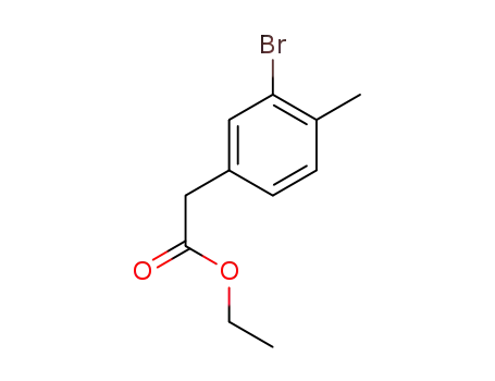 Molecular Structure of 1201633-86-4 (ethyl 2-(3-bromo-4-methylphenyl)acetate)