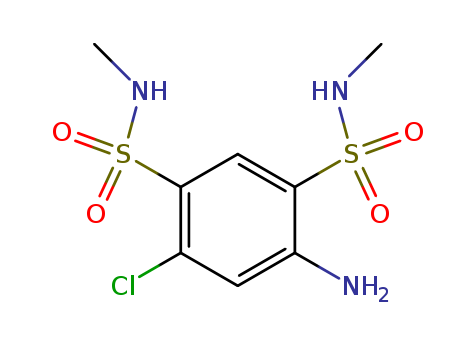 4-amino-6-chloro-1-N,3-N-dimethylbenzene-1,3-disulfonamide