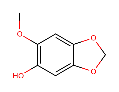 Molecular Structure of 21505-18-0 (6-methoxy-1,3-benzodioxol-5-ol)