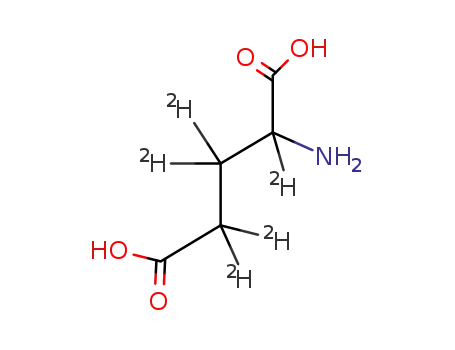 Molecular Structure of 14341-79-8 (DL-GLUTAMIC-2,3,3,4,4-D5 ACID)