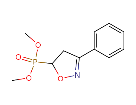 Molecular Structure of 20545-21-5 (dimethyl (3-phenyl-4,5-dihydro-1,2-oxazol-5-yl)phosphonate)