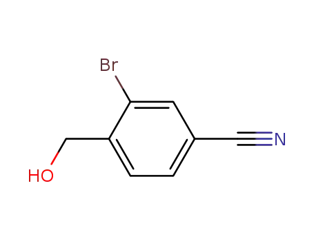 Molecular Structure of 90110-98-8 (2-Bromo-4-cyanobenzyl alcohol)