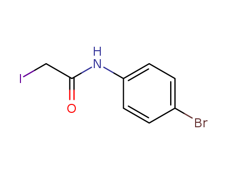 17641-04-2,N-(4-Bromophenyl)-2-iodoacetamide,WLN: I1VMR DE;4'-bromo-2-iodoacetanilide;ACETANILIDE,4'-BROMO-2-IODO;4'-Brom-2-iod-acetanilid;