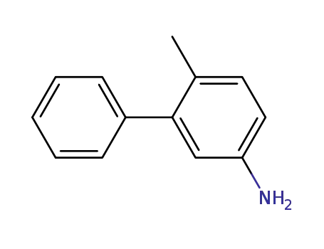 Molecular Structure of 13480-37-0 (2-Methylbiphenyl-5-amine)