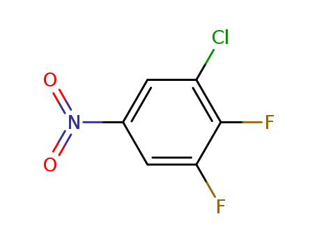 Molecular Structure of 53780-44-2 (3-Chloro-4,5-difluoronitrobenzene)
