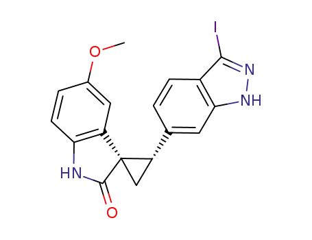 (1R,2S)-2-(3-iodo-1H-indazol-6-yl)-5'-methoxyspiro[cyclopropane-1,3'-indolin]-2'-one