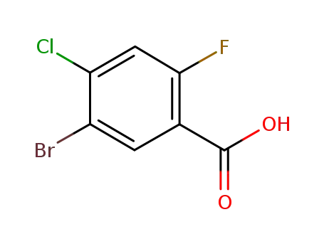 Molecular Structure of 289038-22-8 (5-BROMO-4-CHLORO-2-FLUOROBENZOIC ACID)