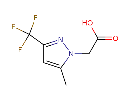 Molecular Structure of 345637-71-0 ((5-METHYL-3-TRIFLUOROMETHYL-PYRAZOL-1-YL)-ACETIC ACID)