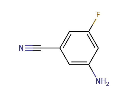 Molecular Structure of 210992-28-2 (5-Amino-3-fluorobenzonitrile)