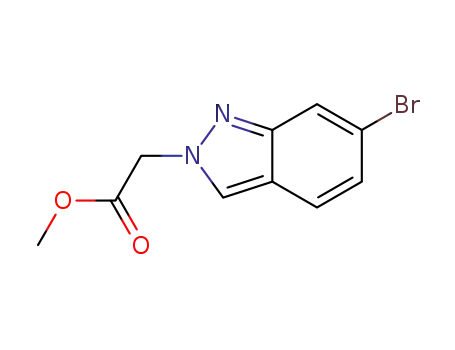 Molecular Structure of 1816253-24-3 (methyl 2-(6-bromo-2H-indazol-2-yl)acetate)