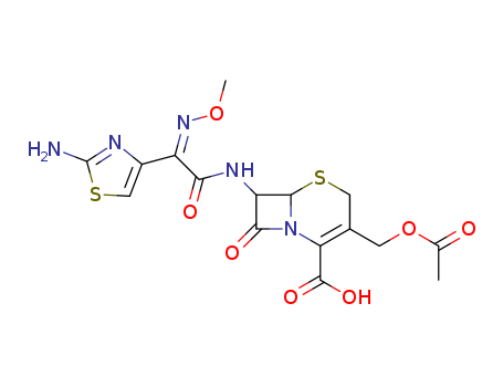 3-[(acetyloxy)methyl]-7-{[(2Z)-2-(2-amino-1,3-thiazol-4-yl)-2-(methoxyimino)acetyl]amino}-8-oxo-5-thia-1-azabicyclo[4.2.0]oct-2-ene-2-carboxylic acid