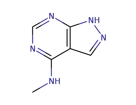 Molecular Structure of 6284-74-8 (1H-Pyrazolo[3,4-d]pyrimidin-4-amine, N-methyl- (9CI))