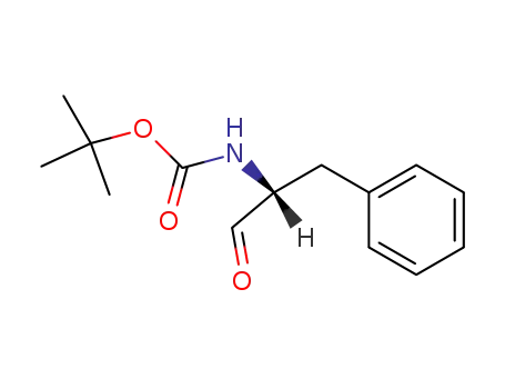 Molecular Structure of 77119-85-8 ((R)-(+)-2-(TERT-BUTOXYCARBONYLAMINO)-3-PHENYLPROPANAL)