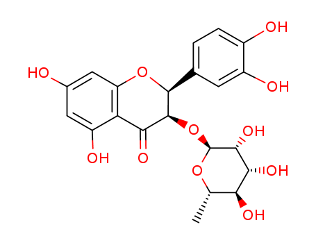 (2R,3R)-2-(3,4-dihydroxyphenyl)-5,7-dihydroxy-4-oxo-3,4-dihydro-2H-chromen-3-yl 6-deoxy-alpha-L-mannopyranoside