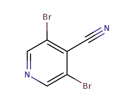 Molecular Structure of 870244-34-1 (3,5-Dibromo-4-cyanopyridine, 97%)