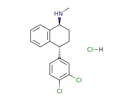 Molecular Structure of 79617-99-5 (4-(3,4-Dichlorophenyl)-1,2,3,4-tetrahydro-N-methyl-1-naphthalenamine hydrochloride)