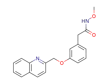 Molecular Structure of 118308-94-4 (methyl 3-(2-quinolinylmethoxy)benzeneacetohydroxamate)