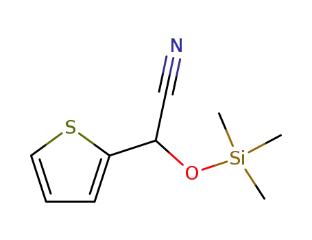 Molecular Structure of 82069-26-9 (2-Thiopheneacetonitrile, a-[(trimethylsilyl)oxy]-)
