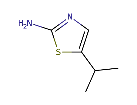 Molecular Structure of 101080-15-3 (2-Thiazolamine,  5-(1-methylethyl)-)