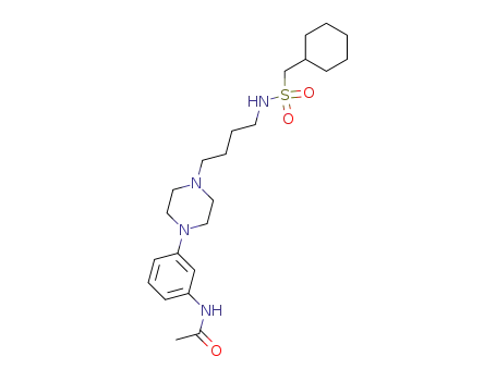 Molecular Structure of 740873-06-7 (N-[3-[4-[4-[(Cyclohexylmethylsulfonyl)amino]butyl]piperazin-1-yl]phenyl]acetamide)