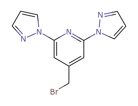 Molecular Structure of 924633-25-0 (2,6-di-(pyrazol-1-yl)-4-(bromomethyl)pyridine)